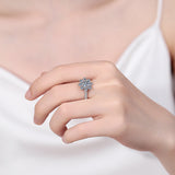 1 Carat Moissanite 925 Sterling Silver Ring