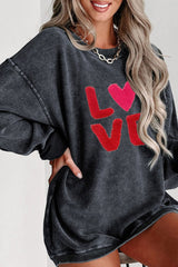 Valentine’s Day LOVE Round Neck Long Sleeve Sweatshirt