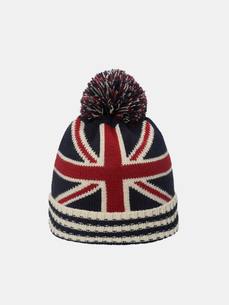 Roll Rim US Flag Knit Hat