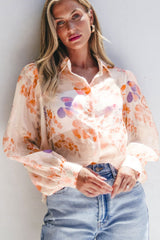 Printed Collared Neck Long Sleeve Shirt