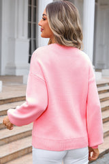 Bow Round Neck Long Sleeve Sweater