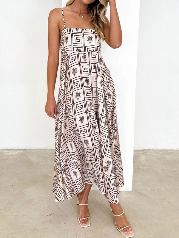 Printed Square Neck Cami Dress