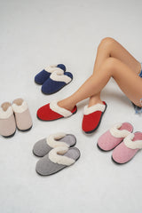 Thermal Faux Fur Round Toe Slippers