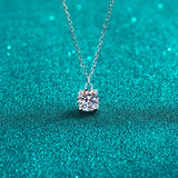 1 Carat Moissanite 925 Sterling Silver Necklace