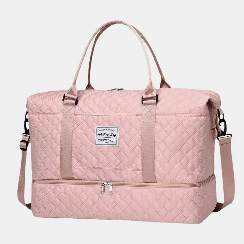 Diamond Grid Oxford Cloth Oversize Travel Bag